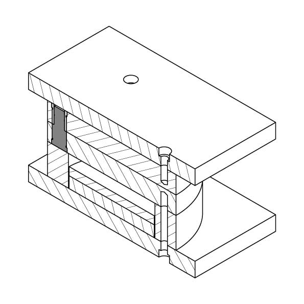 بلوک پلاستیک گرد 196 میلیمتر برند خدمات قالب ایران